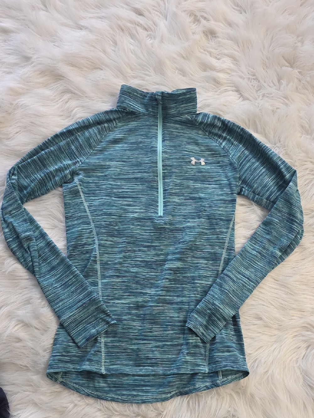Under Armour Women's Teal Space-Dye Half-Zip Pullover Size S-M